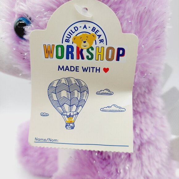 Build A Bear Purple Silver Sparkle Stegosaurus Dinosaur Plush 14” Stuffed Toy - Picture 6 of 8